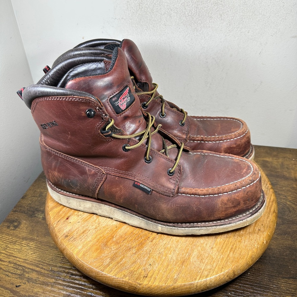 Red Wing Shoes Traction Tred 2415 Brown Waterproof Moc Toe Work Boots Mens 12 D
